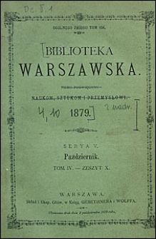 Biblioteka Warszawska 1879 t. 4 z. 10