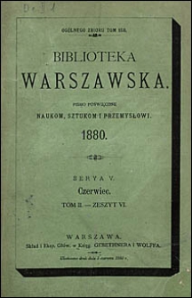 Biblioteka Warszawska 1880 t. 2 z. 6