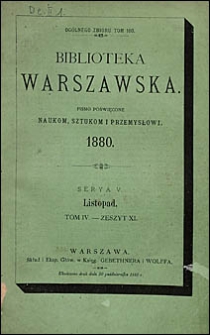 Biblioteka Warszawska 1880 t. 4 z. 11