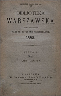 Biblioteka Warszawska 1883 t. 2 z. 5