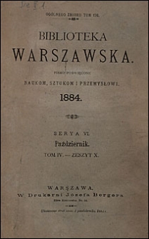 Biblioteka Warszawska 1884 t. 2 z. 10