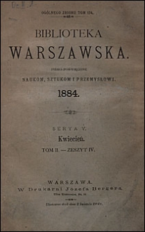 Biblioteka Warszawska 1885 t. 2 z. 4