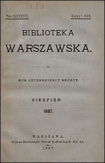 Biblioteka Warszawska 1887 t. 187 z. 560