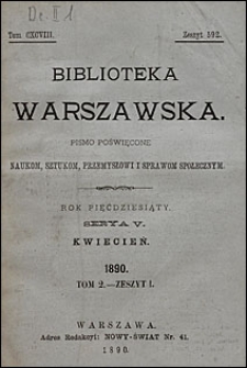 Biblioteka Warszawska 1890 t. 2 z. 1