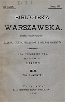 Biblioteka Warszawska 1890 t. 3 z. 1