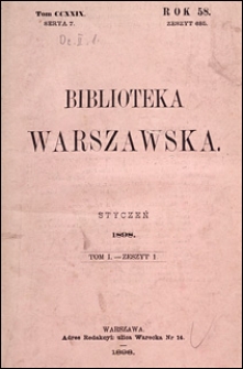 Biblioteka Warszawska 1898 t. 1 z. 1