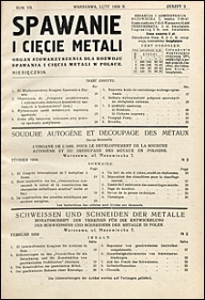 Spawanie i Cięcie Metali 1934 nr 2