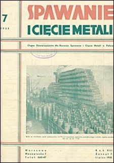 Spawanie i Cięcie Metali 1935 nr 7