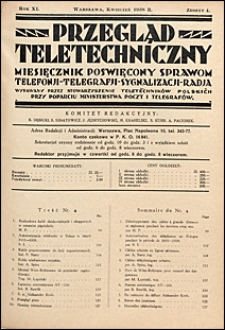 Przegląd Teletechniczny 1938 nr 4