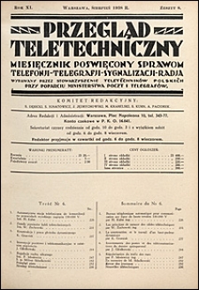 Przegląd Teletechniczny 1938 nr 8