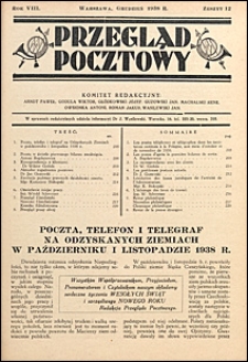 Przegląd Pocztowy 1938 nr 12