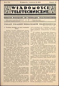 Wiadomości Teletechniczne 1938 nr 11