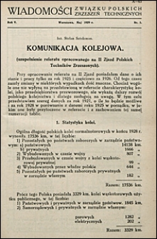 Wiadomości Związku Polskich Zrzeszeń Technicznych 1929 nr 5