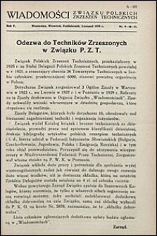 Wiadomości Związku Polskich Zrzeszeń Technicznych 1929 nr 9-11