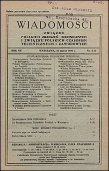 Wiadomości Związku Polskich Zrzeszeń Technicznych 1931 nr 9-10