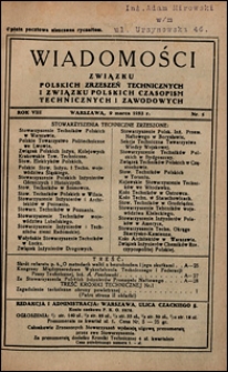 Wiadomości Związku Polskich Zrzeszeń Technicznych 1932 nr 5