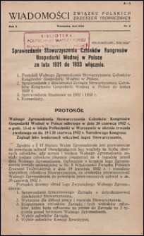 Wiadomości Związku Polskich Zrzeszeń Technicznych 1934 nr 2