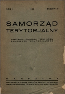 Samorząd Terytorialny 1929 nr 2