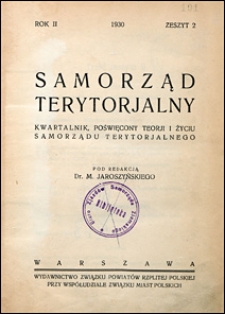Samorząd Terytorialny 1930 nr 2