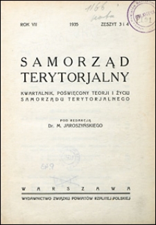 Samorząd Terytorialny 1935 nr 3-4