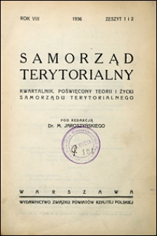 Samorząd Terytorialny 1936 nr 1-2