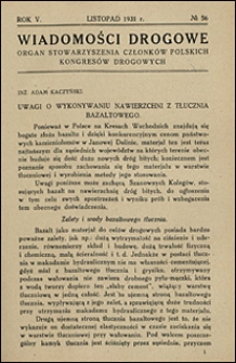 Wiadomości Drogowe 1931 nr 56