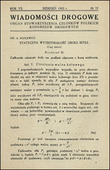 Wiadomości Drogowe 1933 nr 77