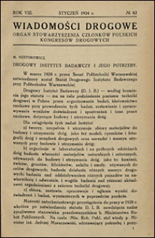Wiadomości Drogowe 1934 nr 82