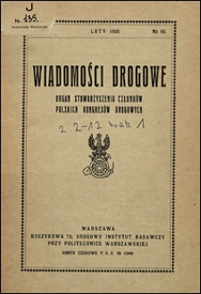 Wiadomości Drogowe 1935 nr 95