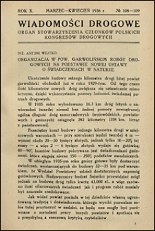 Wiadomości Drogowe 1936 nr 108-109
