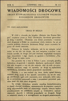 Wiadomości Drogowe 1936 nr 111