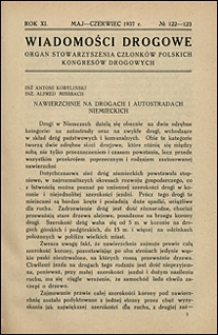 Wiadomości Drogowe 1937 nr 122-123