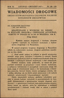 Wiadomości Drogowe 1937 nr 128-129