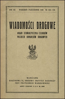 Wiadomości Drogowe 1938 nr 138-139