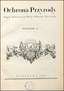 Ochrona Przyrody 1932 z. 12
