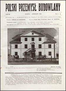 Polski Przemysł Budowlany 1927 nr 3-4