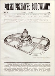 Polski Przemysł Budowlany 1927 nr 6