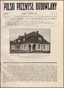 Polski Przemysł Budowlany 1927 nr 7-8