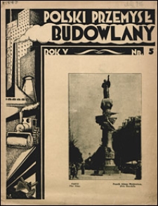 Polski Przemysł Budowlany 1929 nr 5