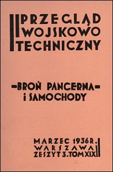 Przegląd Wojskowo-Techniczny 1936 nr 3