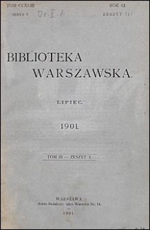 Biblioteka Warszawska 1901 t. 3 z. 1