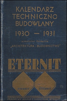 Kalendarz Techniczno-Budowlany 1930/1931