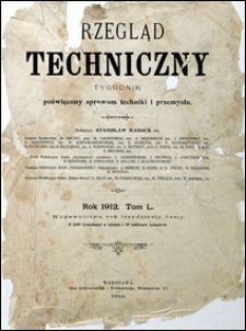 Przegląd Techniczny 1912 spis artykułów