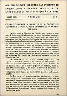 Bulletin de l'Histoire de l'Art de Culture 1933 nr 3