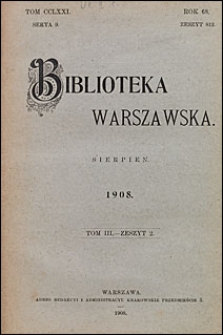Biblioteka Warszawska 1908 t. 3 z. 2