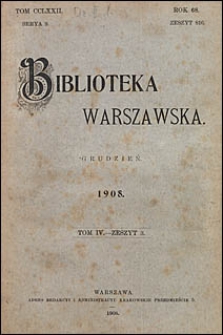 Biblioteka Warszawska 1908 t. 4 z. 3