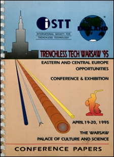Technologie bezwykopowe Warszawa '95 : międzynarodowa konferencja połączona z wystawą : Warszawa 19-20 kwiecień 1995