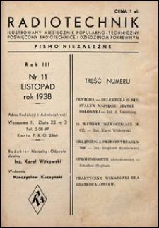 Radjotechnik 1938 nr 11