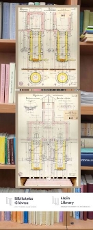 Znalezione za regałem. Adam Wiktor Kolitowski. Prace studenta z przełomu XIX/XX wieku.Plakat z rysunkami projektu odlewni