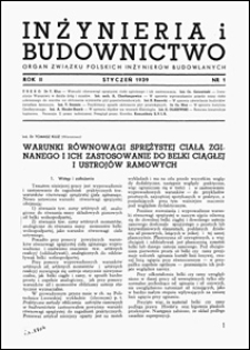 Inżynieria i Budownictwo 1939 nr 1